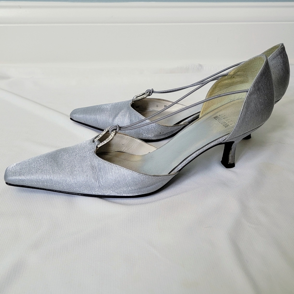 Stuart Weitzman Silver Wishing Pump